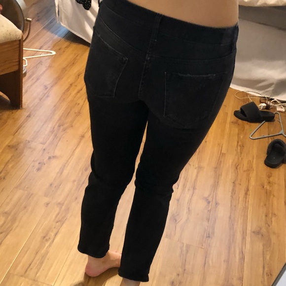 Black Zara Distressed Jeans - Picture 4 of 7